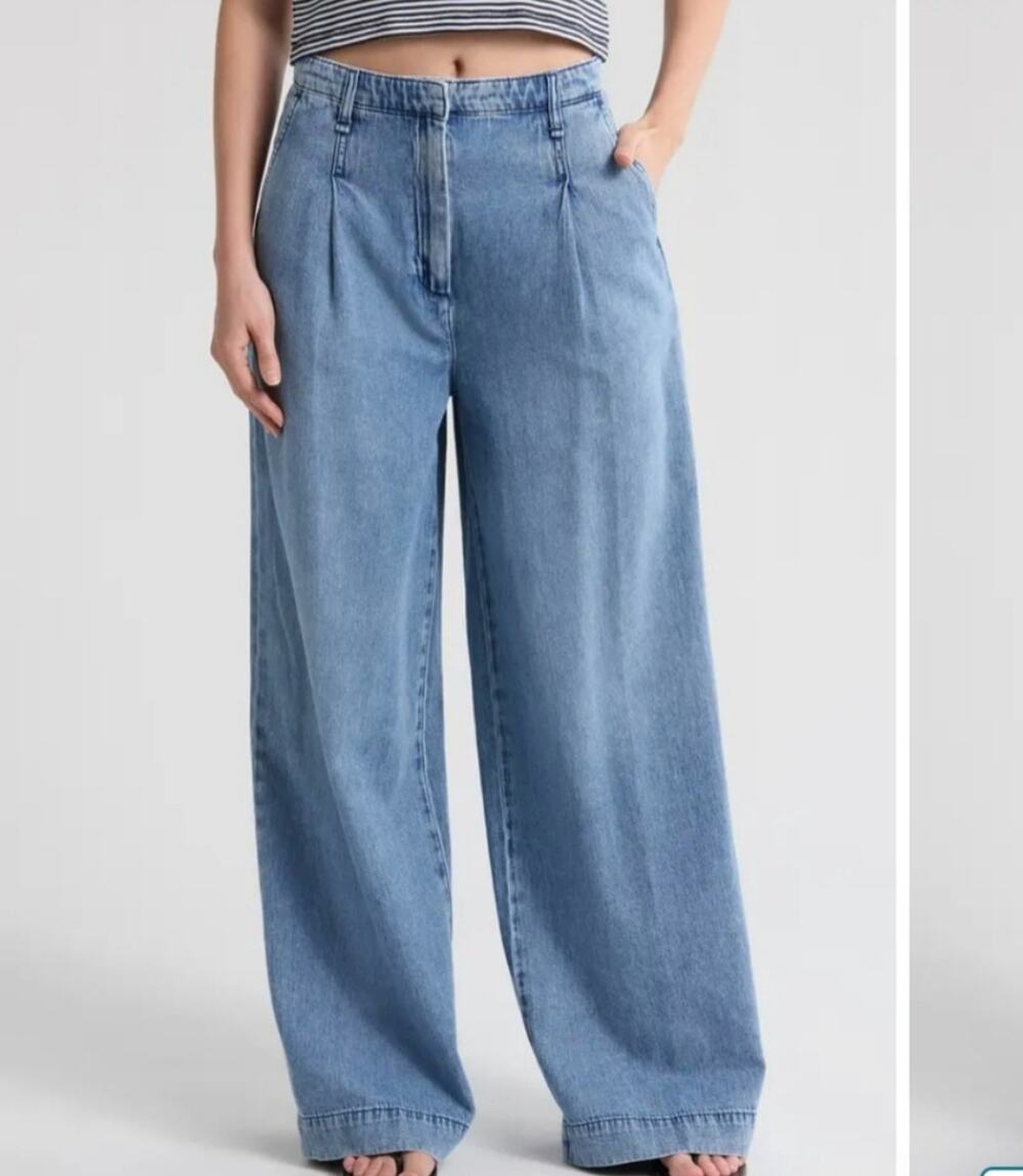 Rag & Bone Aurora Wide Leg High Waisted Trouser Denim Jeans Size 29